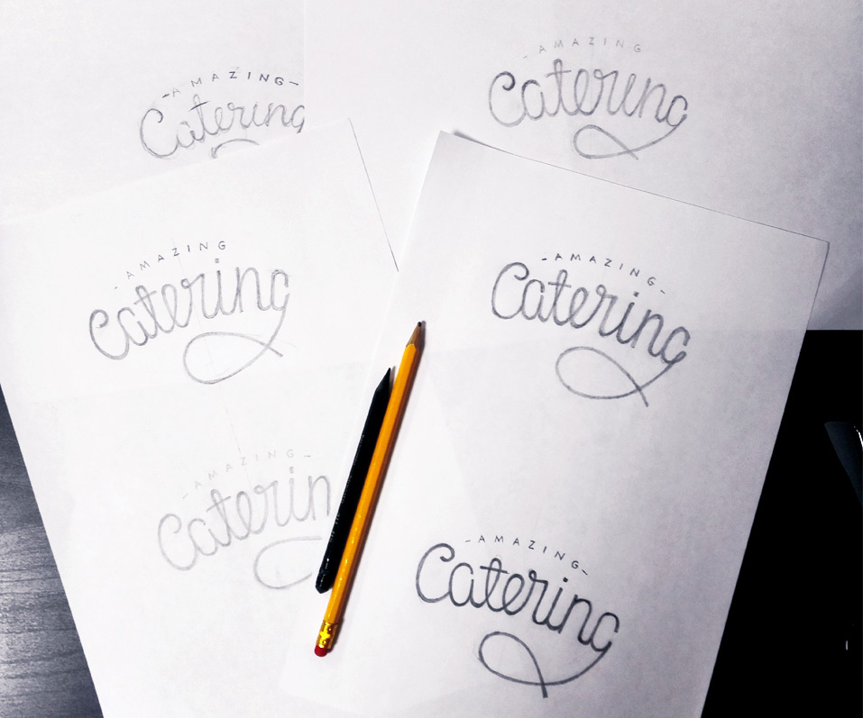 Amazing-catering-разработка-логотипа-в-стиле-леттеринг